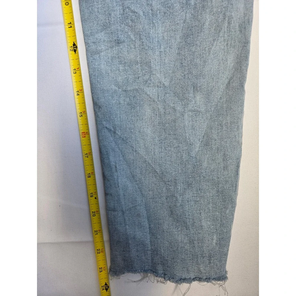 Aaron & Amber Jeans Womens  Blue Light Wash Relaxed High Rise Tapered